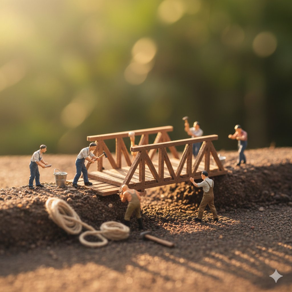 AI Prompt for Ultra-Realistic Macro Photography of Minuscule Restoration Workers in Antique Scene