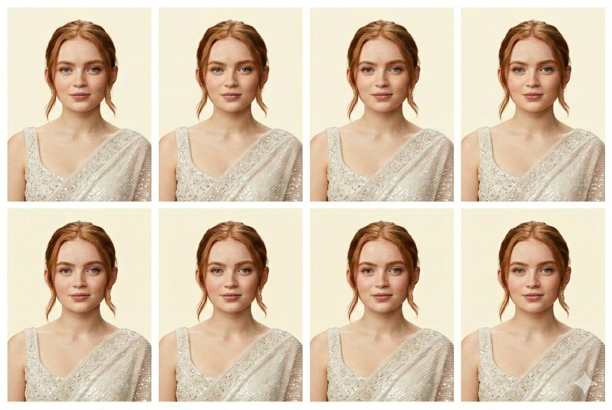 AI Prompt for Ultra-Realistic Passport Photos with Grid Layout