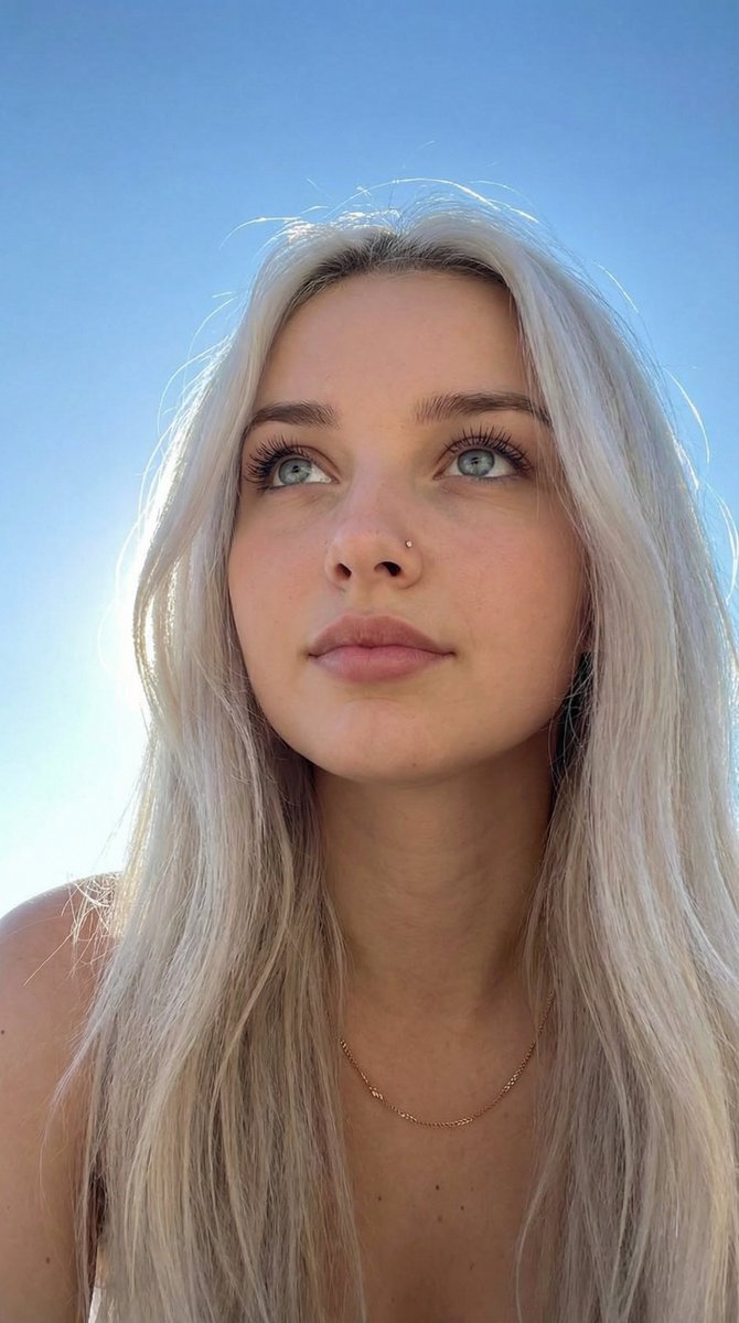 AI Prompt for Ultra-Realistic Platinum Blonde Portraits in Cinematic Style
