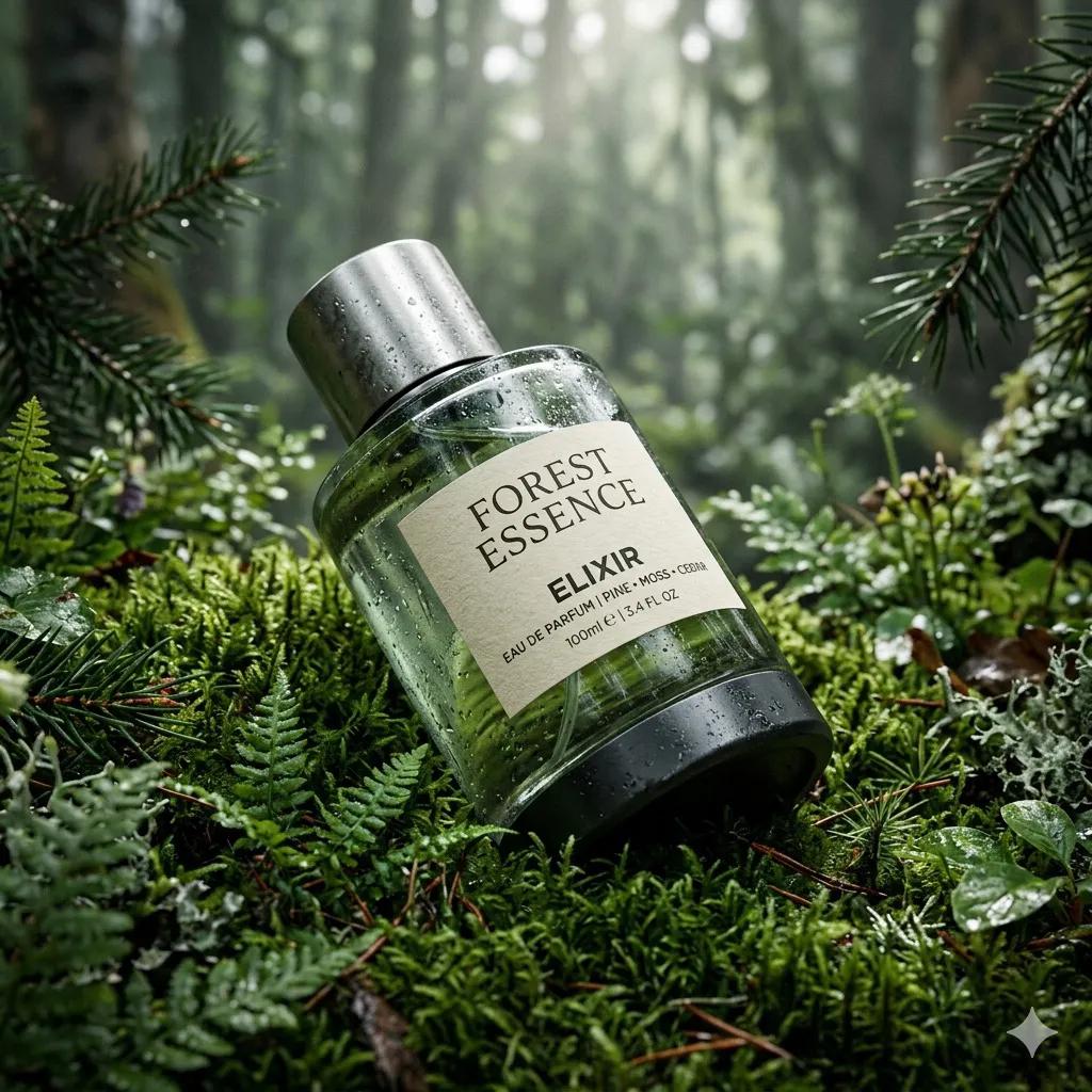 AI Prompt for Ultra-Realistic Product Photography of Fragrances on Nature Backgrounds