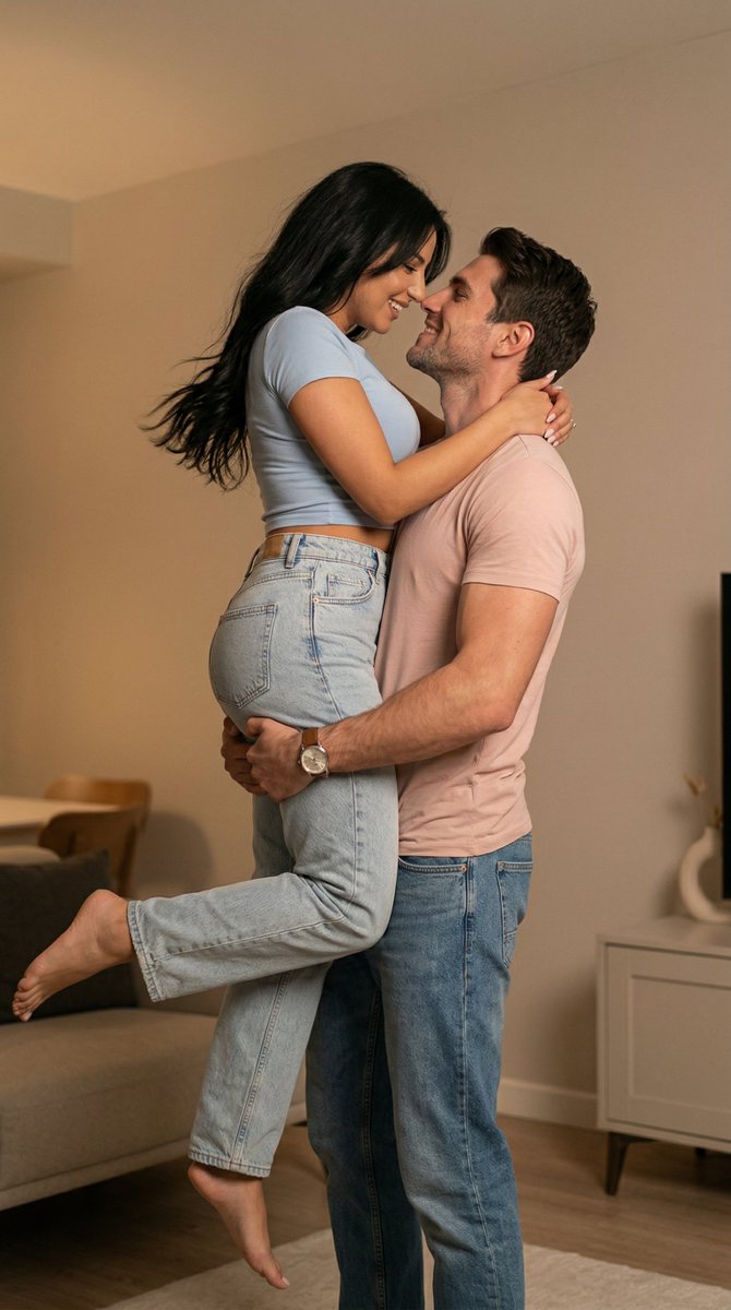 AI Prompt for Ultra Realistic Romantic Couple Lifting Photo