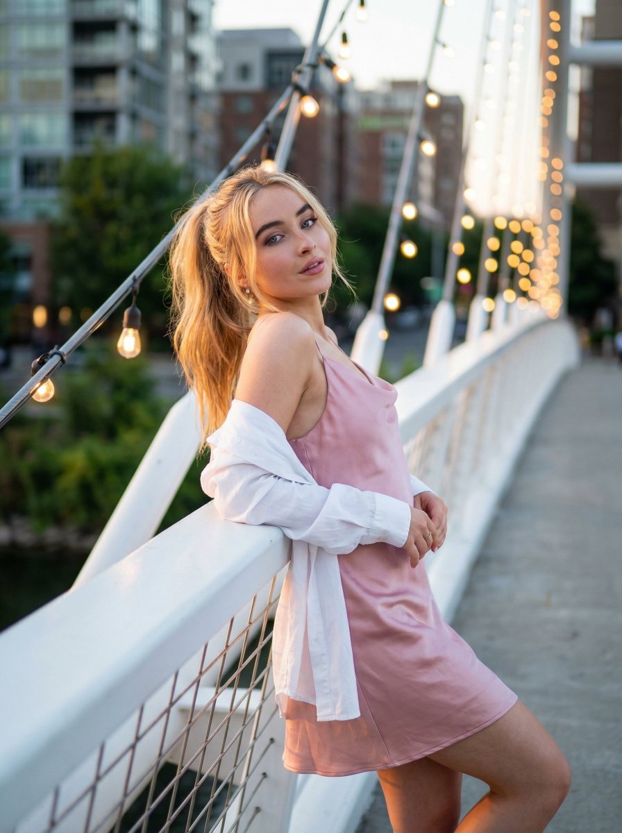 AI Prompt for Ultra-Realistic Social Media Portrait on a Modern Bridge