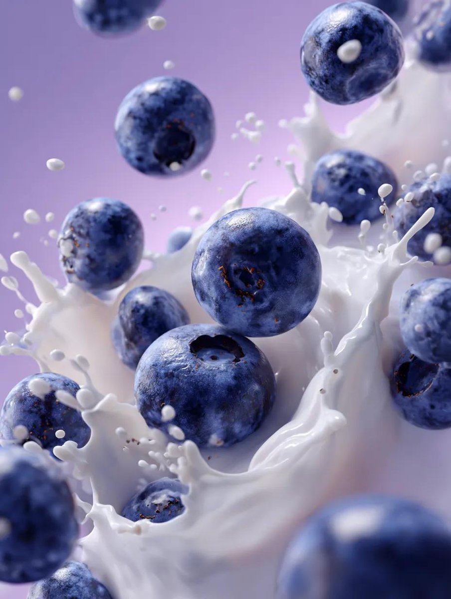 AI Prompt for Ultra-Realistic Splash Photography of Fresh Fruits in Milk background