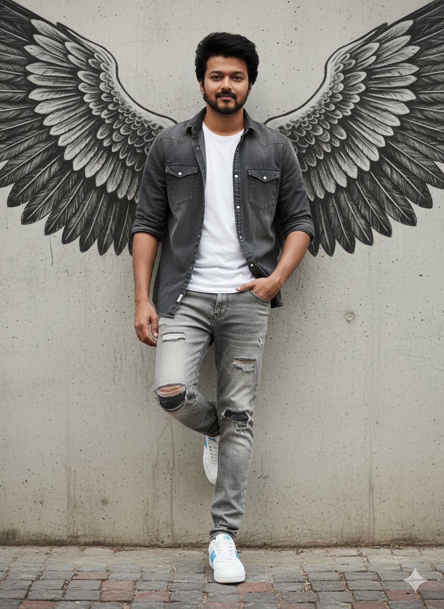AI Prompt for Ultra-Realistic Urban Portrait with Painted Angel Wings