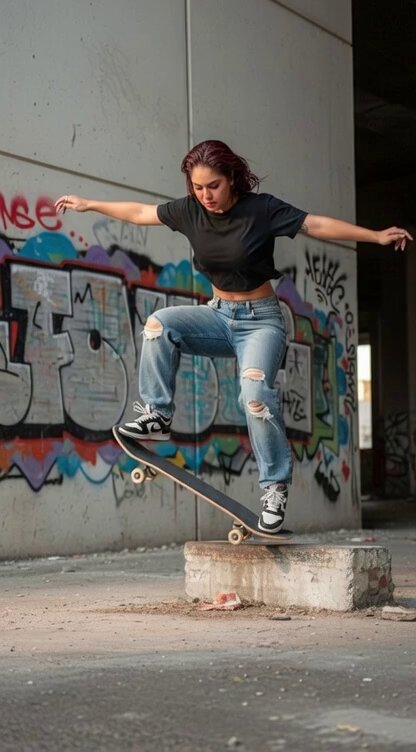 AI Prompt for Ultra-Realistic Urban Skateboarding Photography