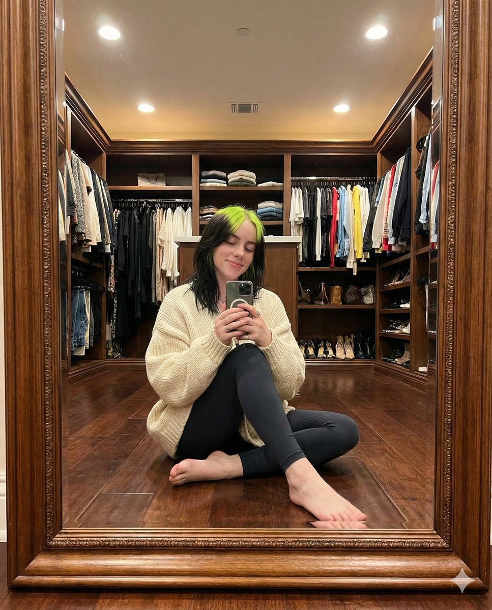 AI Prompt for Ultra Realistic Walk-in Closet Mirror Selfie