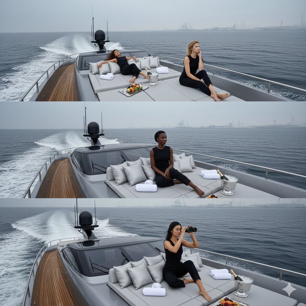 AI Prompt for Ultra-Realistic Yacht Scene with Influencer Model