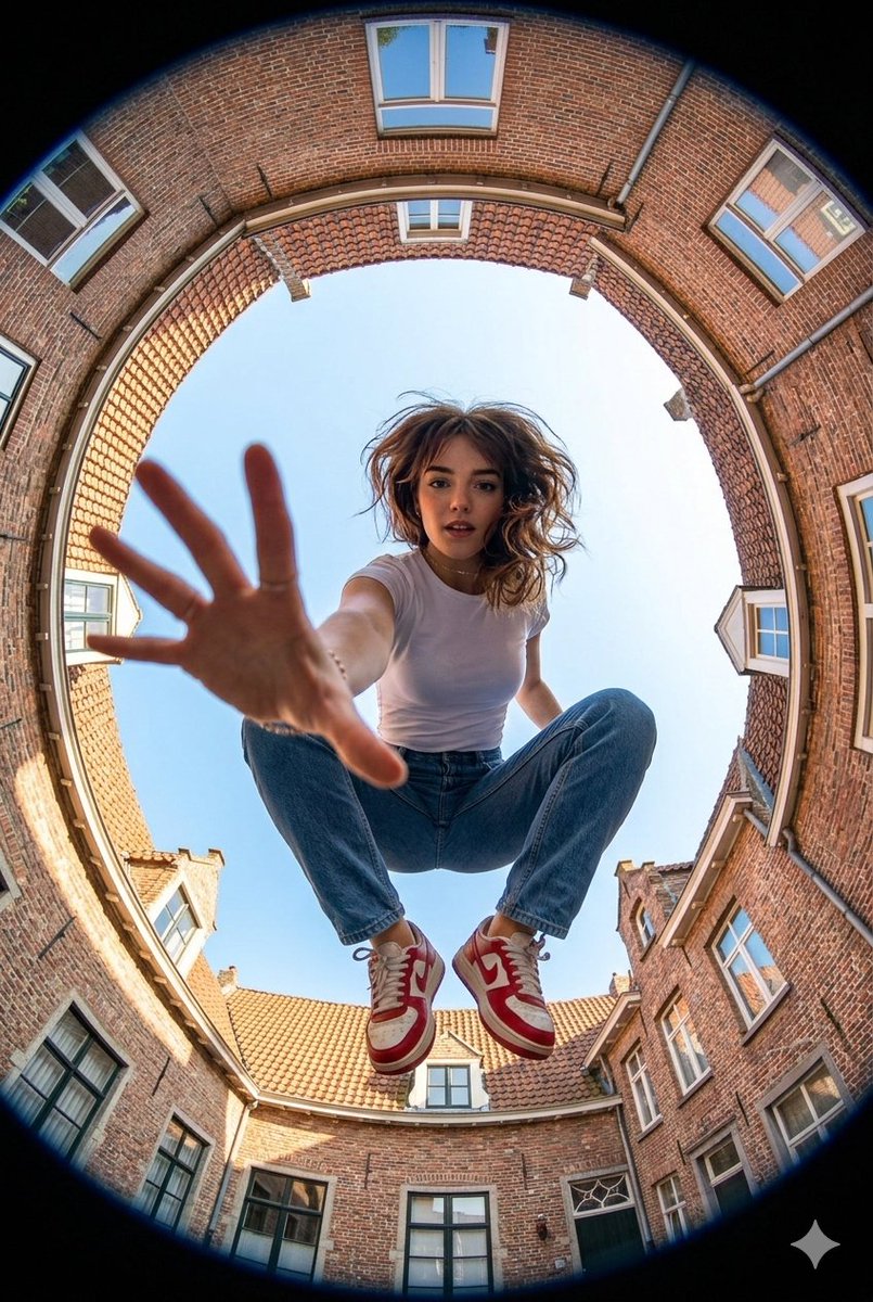 AI Prompt for Ultra-Wide Fisheye Photography: Creative Cityscape Imagery