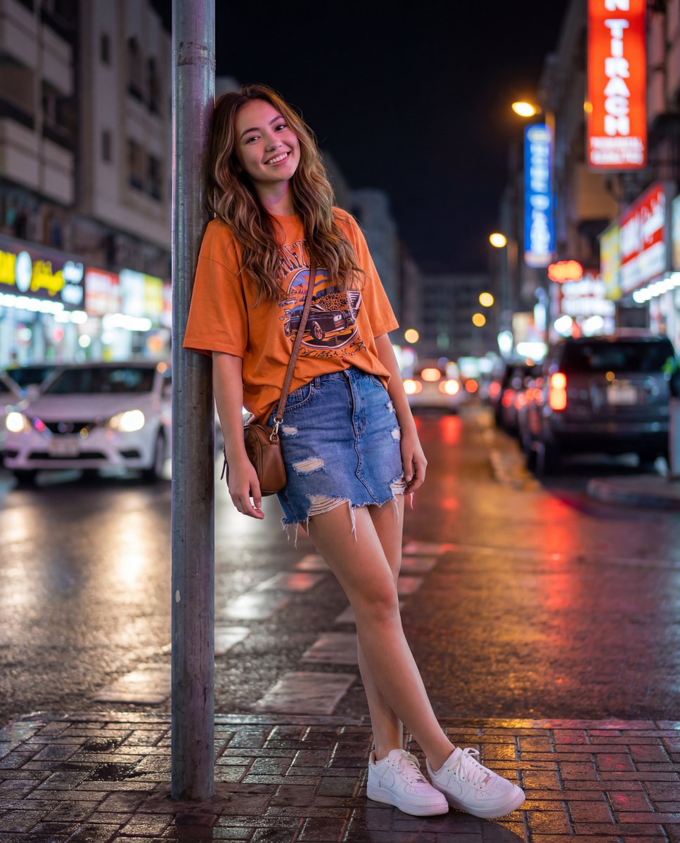 AI Prompt for Urban Night Portrait Generator with 100% Facial Accuracy