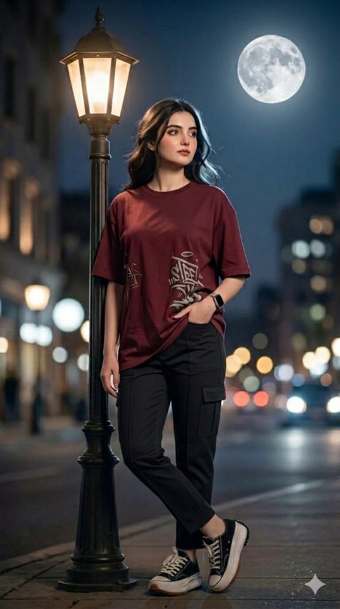 AI Prompt for Urban Night Portrait with Soft Bokeh Effects