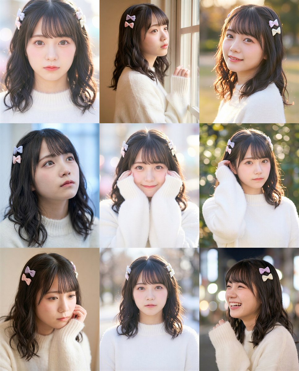 AI Prompt for Varying Portrait Images - 9-Grid Instagram Post