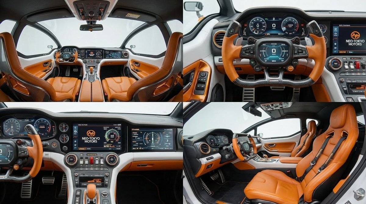 AI Prompt for Vehicle Cockpit Interior Scene with Dashboard View
