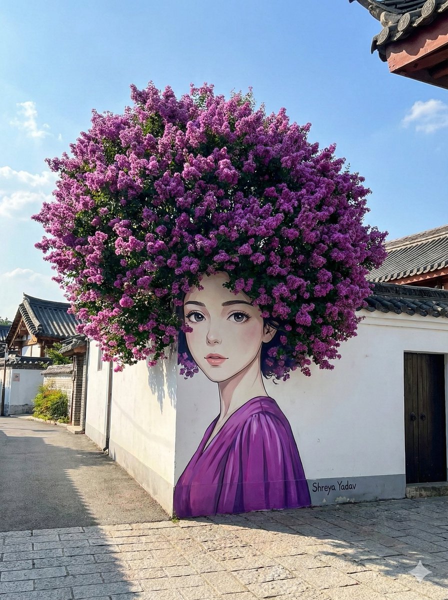 AI Prompt for Vibrant Street Art with 3D Hair