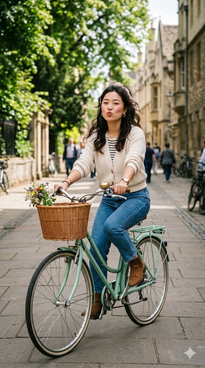 AI Prompt for Vintage Bicycle Ride through Historic European Streets