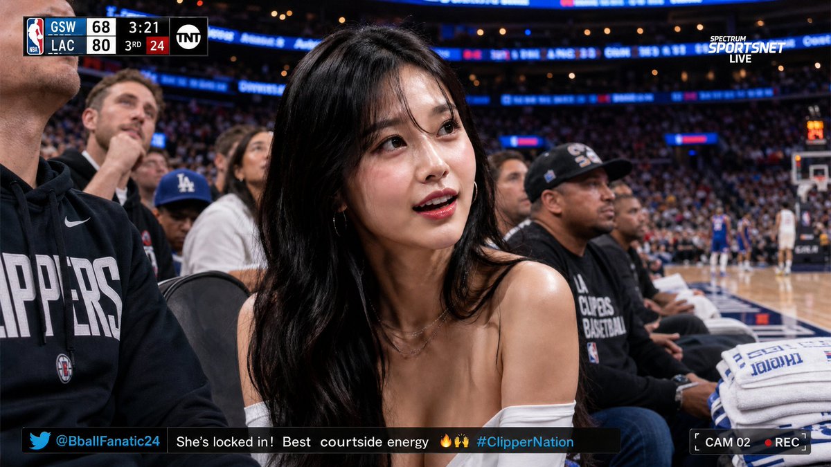 AI Prompt for Viral NBA Courtside Broadcast Still