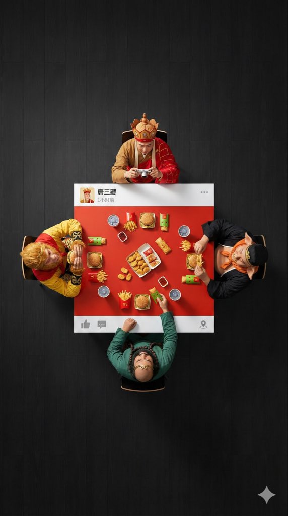 AI Prompt for WeChat Moments Style Superhero Mahjong Scene