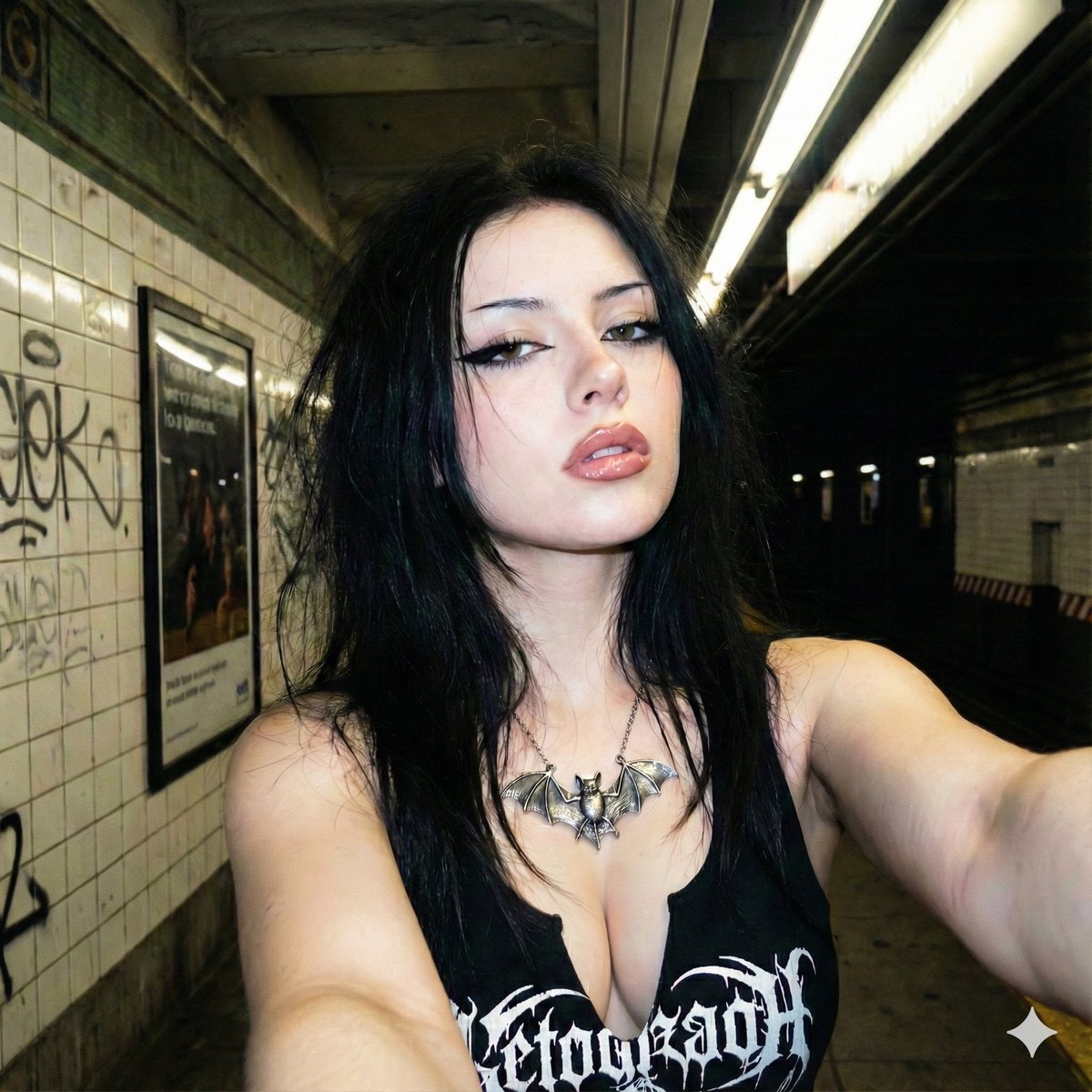 AI Prompt for Y2K Grunge Selfie Image Generation
