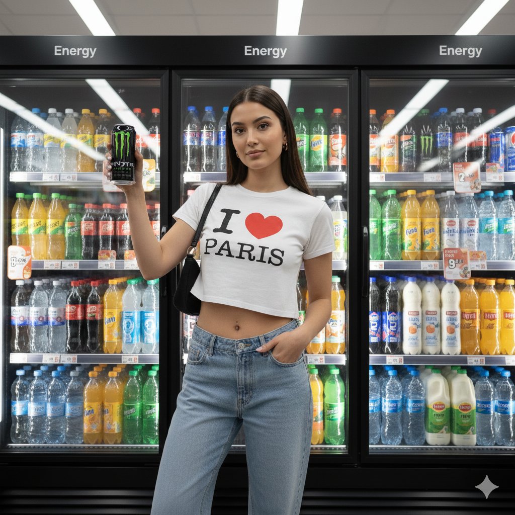 AI Prompt for Y2K Revival Convenience Store Portrait with AI Image Generator