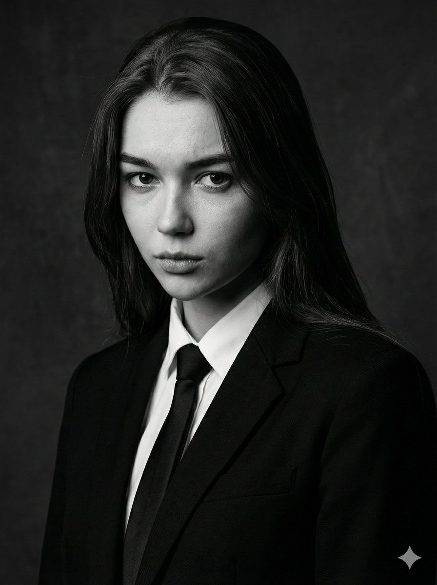 AI Prompt: Generate a Photorealistic Black and White Portrait Image