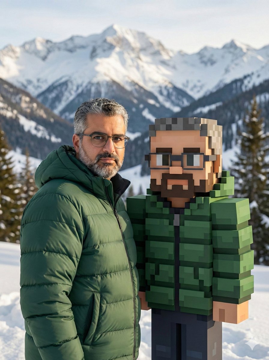 AI Prompt: Realistic Photo with Voxel Minecraft Doppelganger