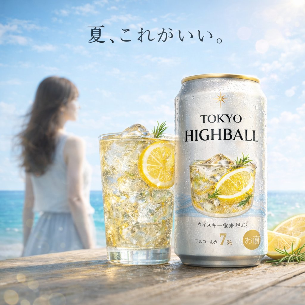 AI Prompt: Refreshing E-commerce Product Photography on a Summer Beach with Customizable Text