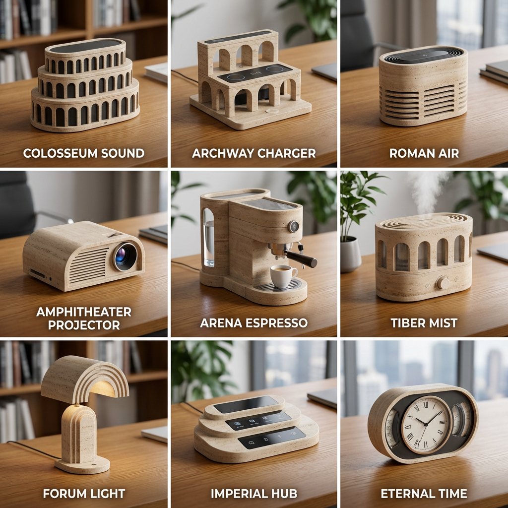 AI Prompt: Transform Famous Landmarks into High-Tech Desk Gadgets