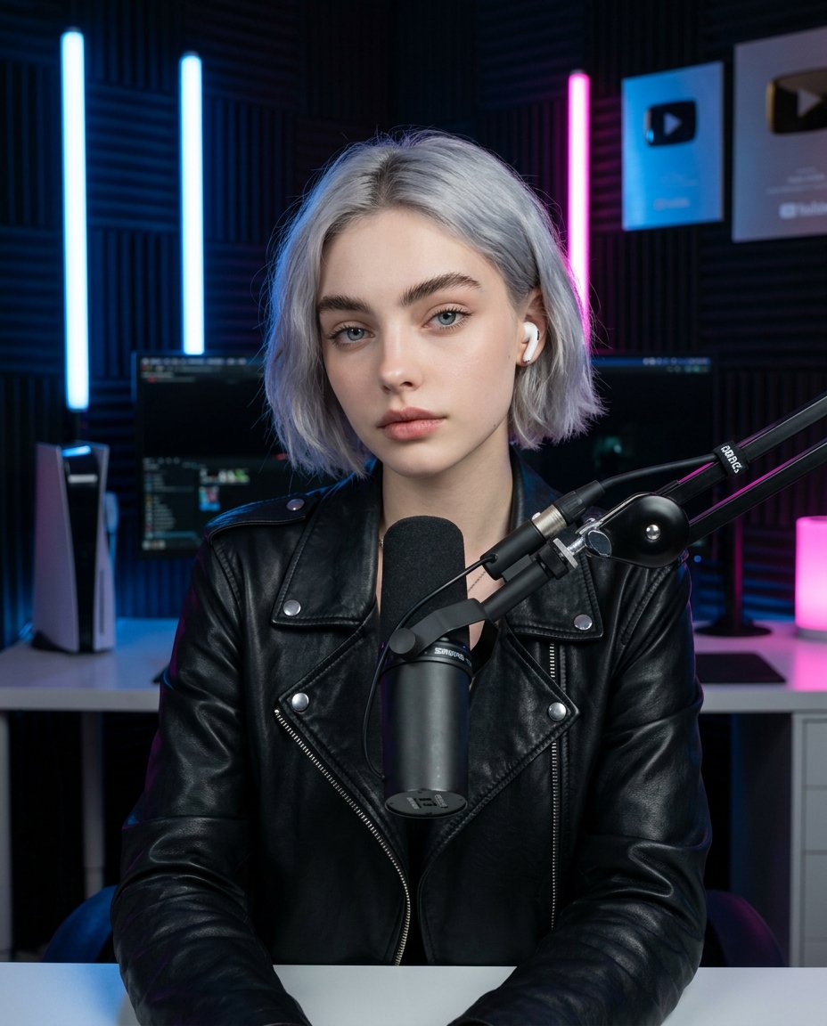 AI Prompt: Transform Portraits in Modern Studios - Equipped Podcast & Cinematic Lighting