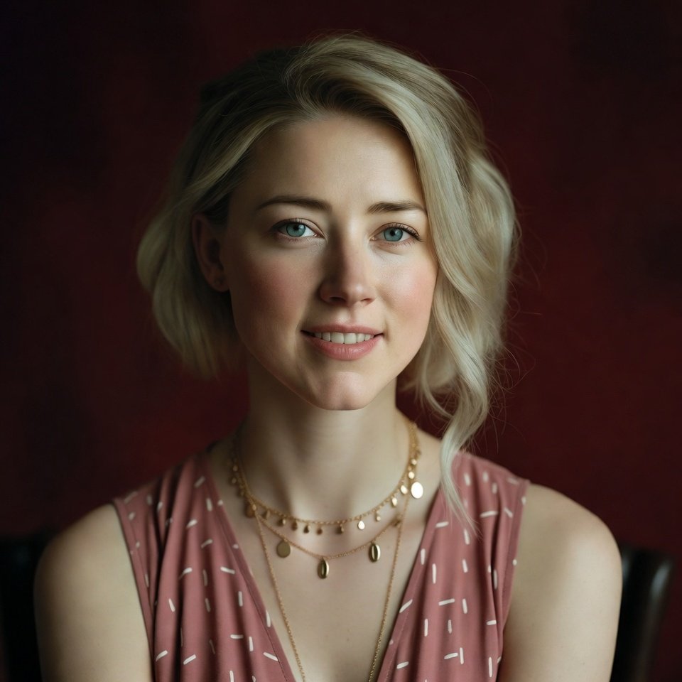 Amber Heard Glamorous Studio Portrait