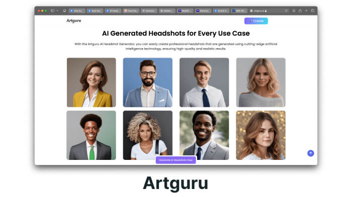 Artguru AI Headshot Generator: Professional & Unique