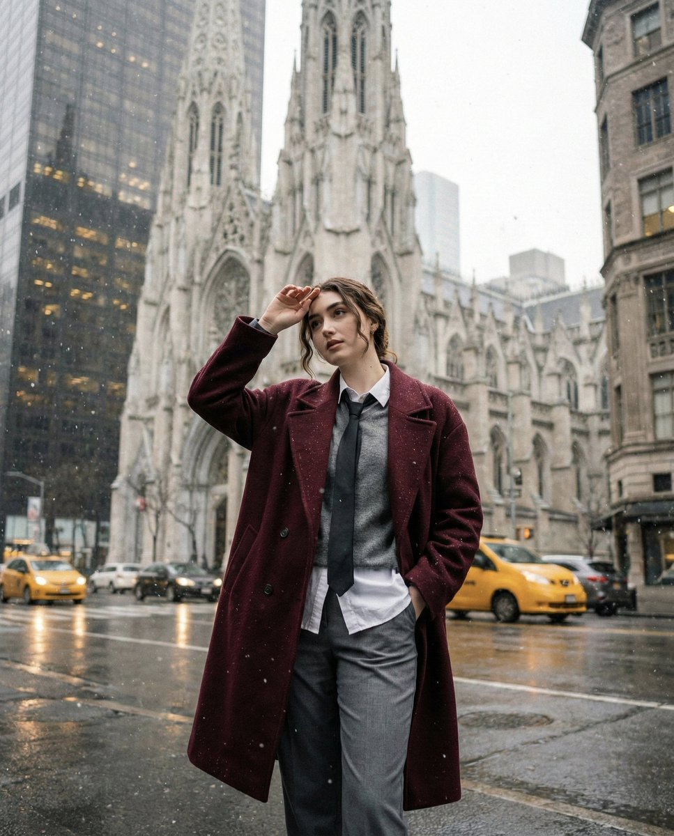 Captivating City Serenade under Snowy Skies