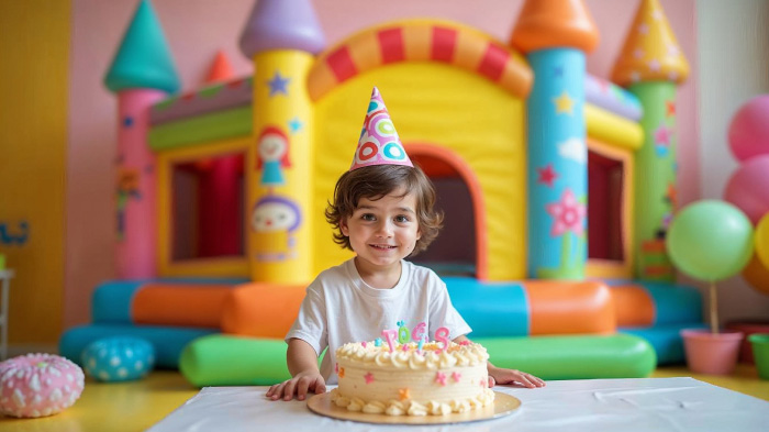 Chic Rooftop Birthday Celebration Background