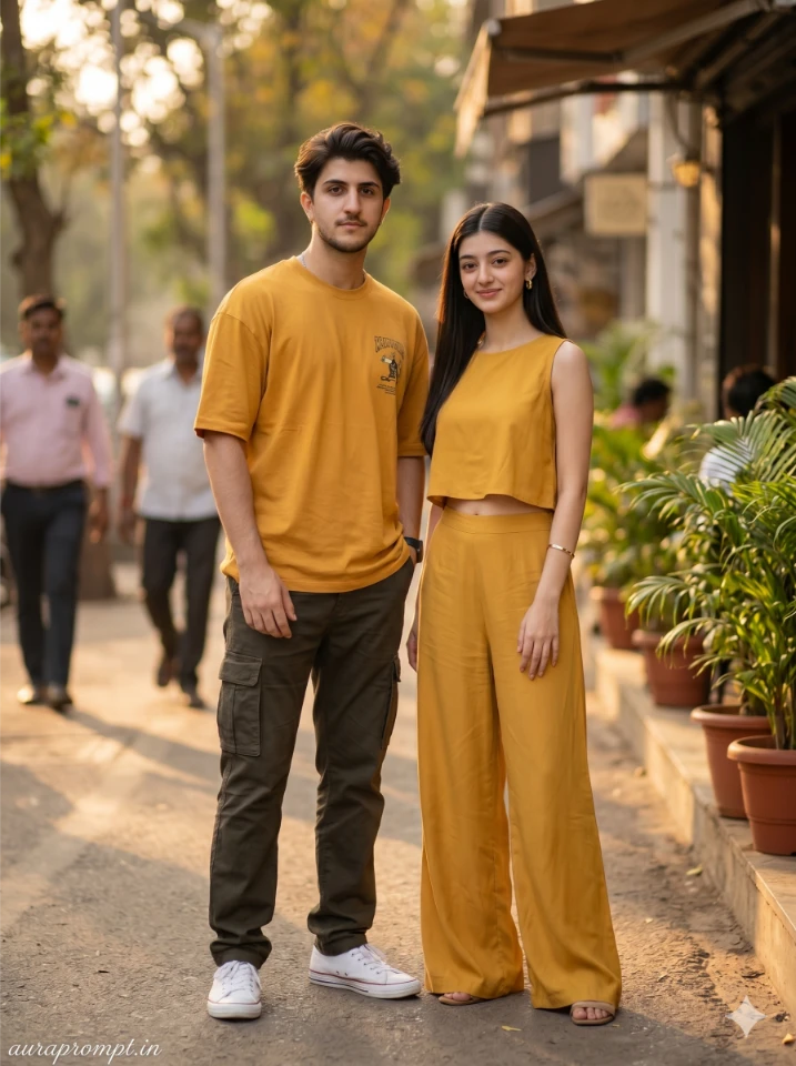 Cinematic Brother Sister Fashion Editorial Prompt