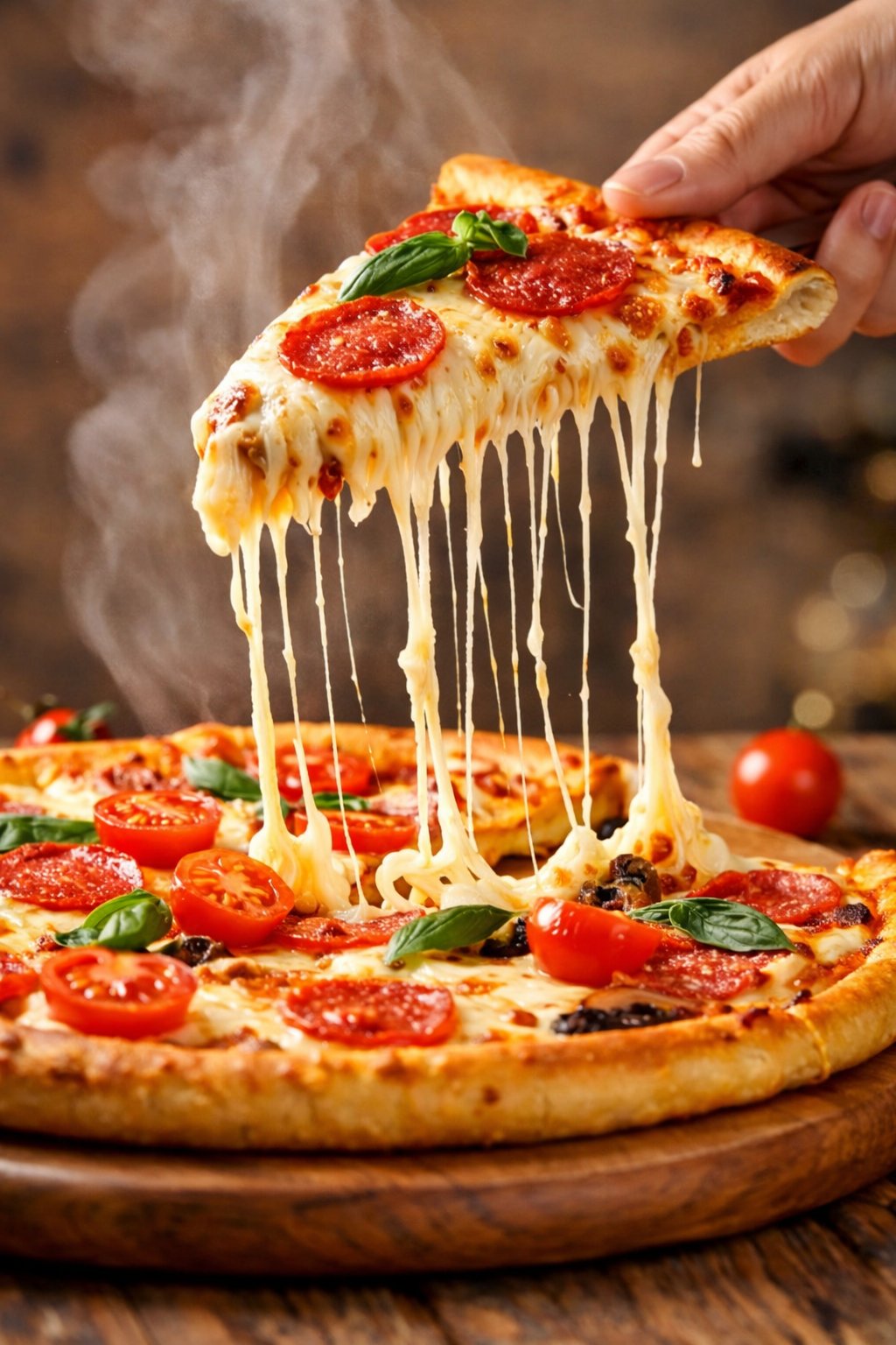 Cinematic Pepperoni Pizza Slice on DSLR