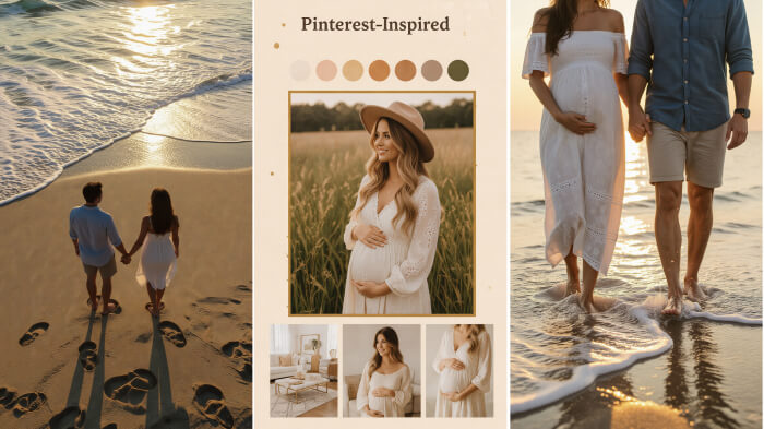 Create Dreamy Beach Maternity Photos Yourself