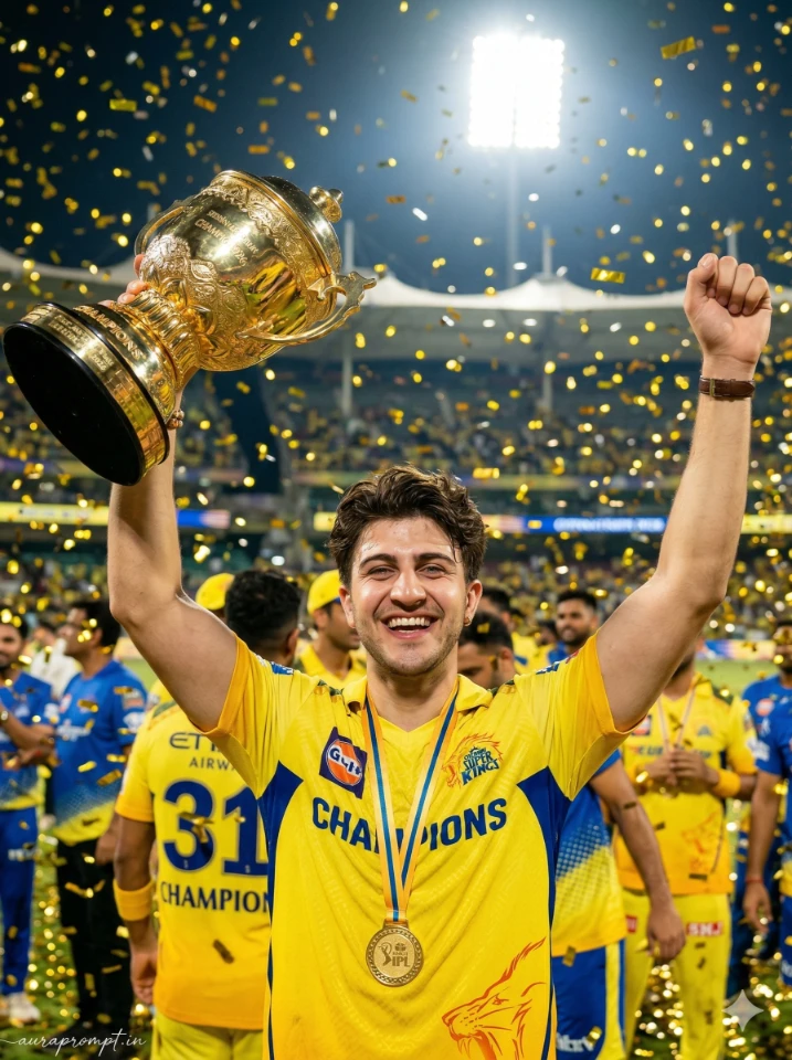 CSK IPL 2026 Real Youth Portrait