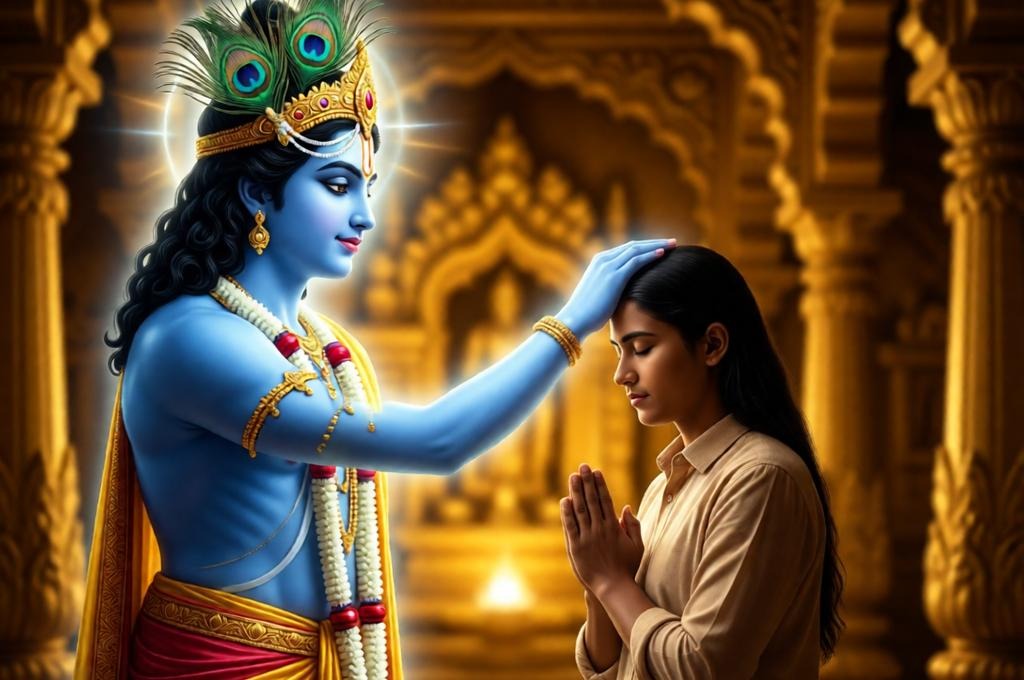 Divine Krishna Blessing – Hyper‑Realistic Photo