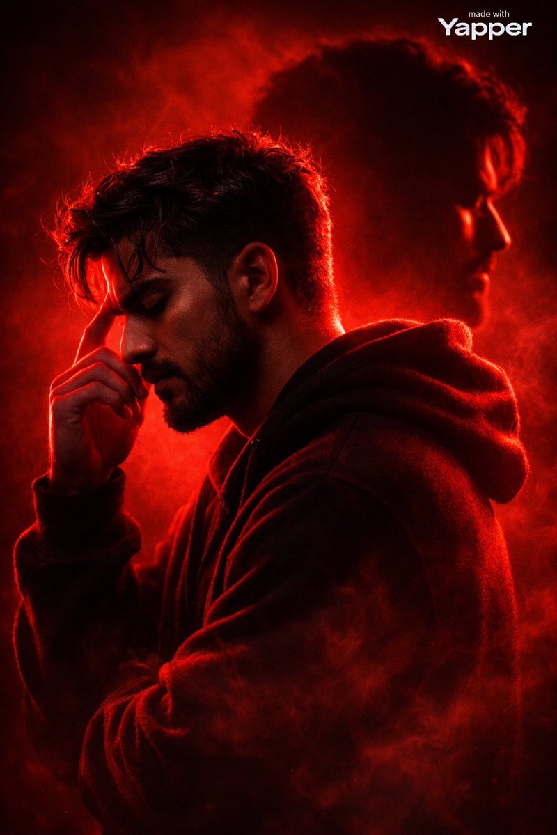 Dramatic Red Silhouette Portrait