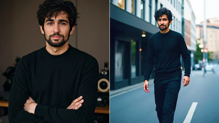 Dynamic Street Portrait with Dramatic Lighting