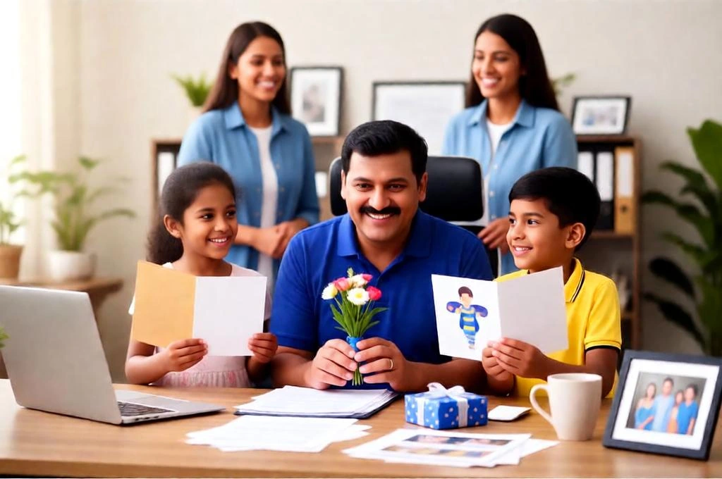 Emotional Father's Day Office Surprise Scene