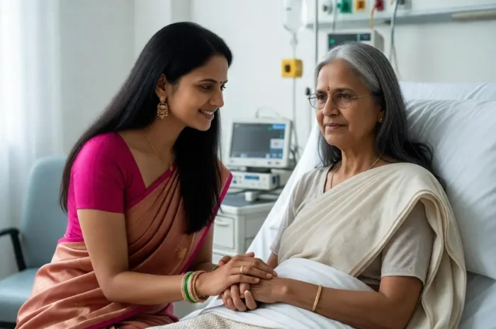 Emotional Mother Daughter Hospital Photo Prompt