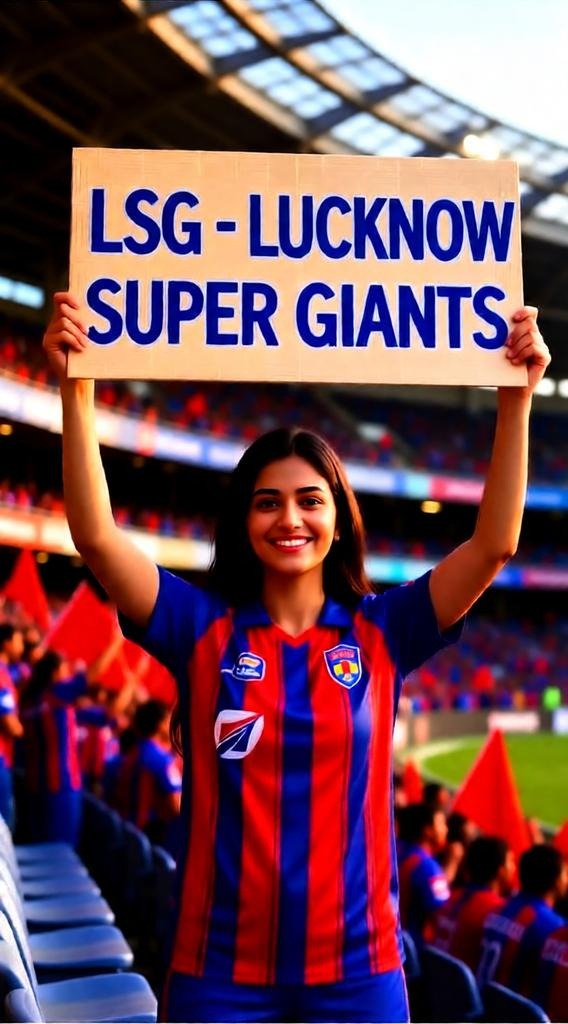 Epic Delhi Capitals Fan Action Shot – 8K Night Stadium