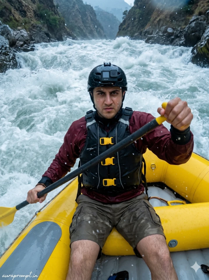 Epic GoPro River Rafting Action Shot