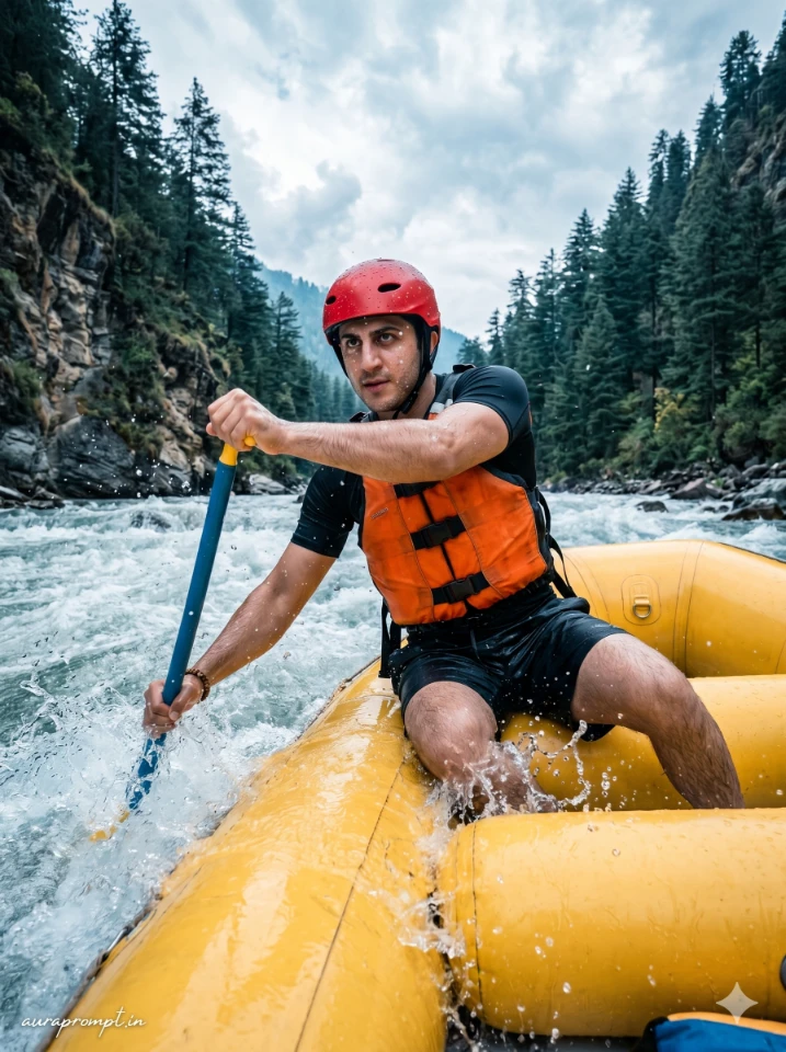 Epic Himalayan River Rafting Adventure Portrait