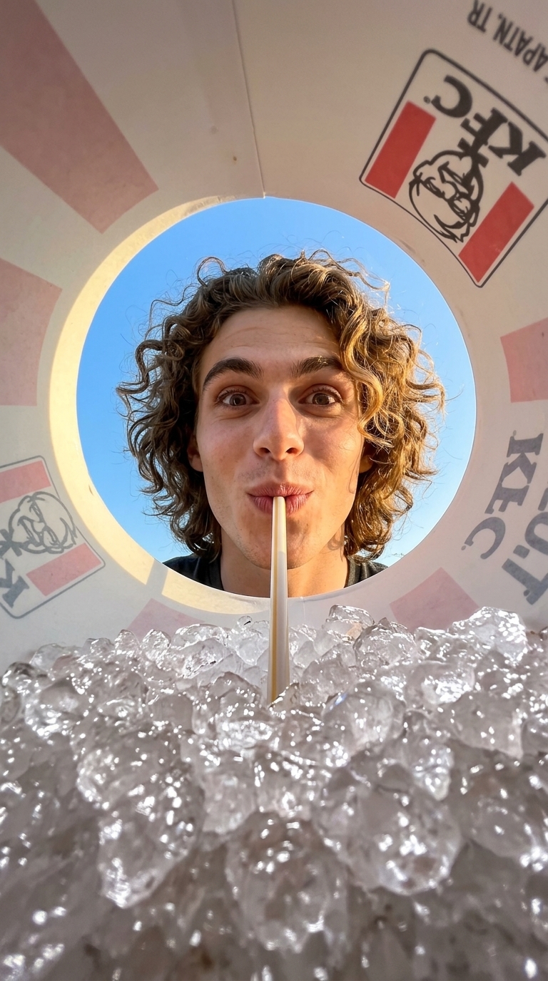 Extreme Fisheye KFC Drink Cup Macro Photo