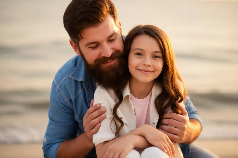 Father & Child Emotional Moment - Ultra-Realistic Photography