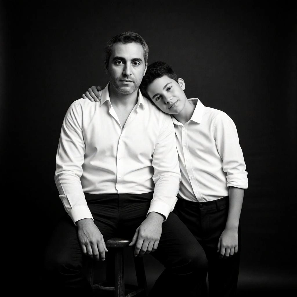 Father & Son Fine Art Portrait AI Prompt