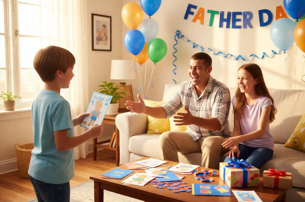 Father's Day Family Scene AI Photo Prompt