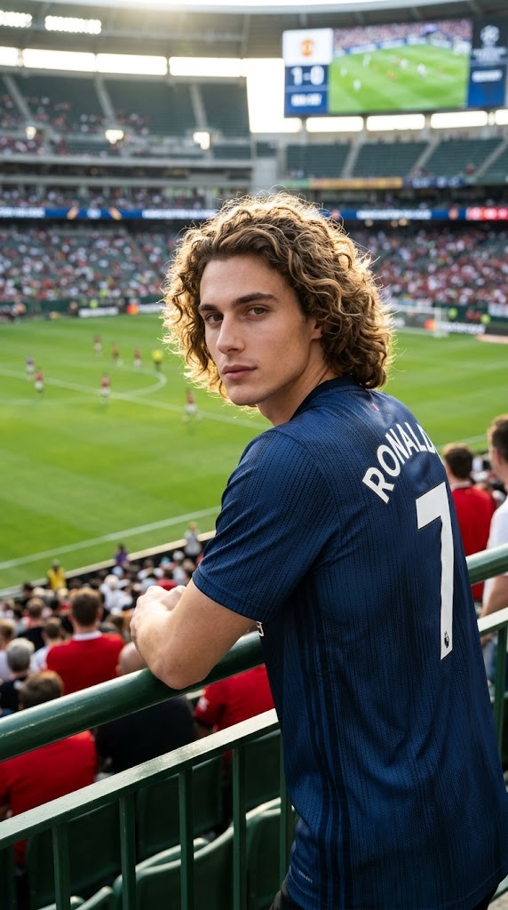 Football Fan Stadium Portrait
