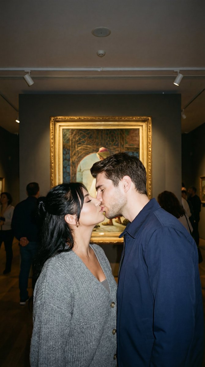 Generate AI Image Prompt for Ultra-Realistic Couple in Museum Setting