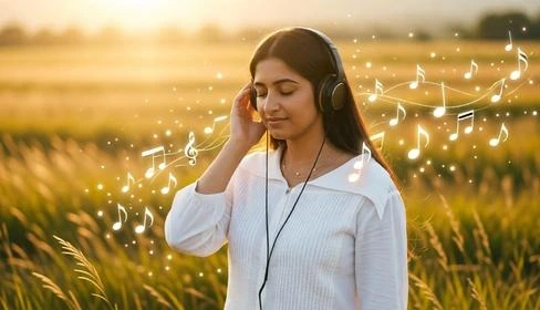 Golden Hour Music Portrait with Soft Lighting